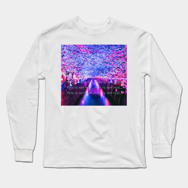 This is Not Real Long Sleeve T-Shirt by Mihadom